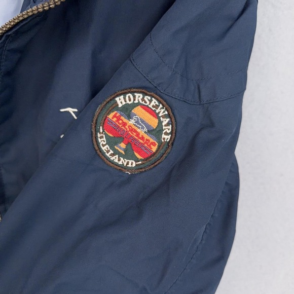 Horseware Ireland Jacket Womens Large Blue Riding Windbreaker Equestrian Showing - Picture 6 of 13